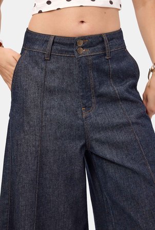 Kadın İndigo Selvedge 7w6-50 Maxi Denim Bermuda Jort