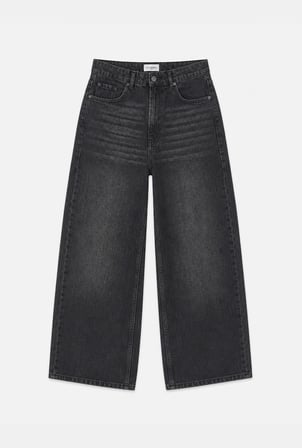 Kadın Koyu Füme 2w6-1 Mega Barrel Fit Nakış Özel Tasarım Denim Jean