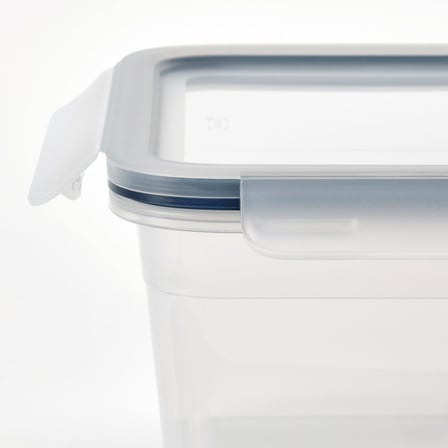 Kapaklı Plastik Saklama Kabı, 5,2 lt, Dikdörtgen
