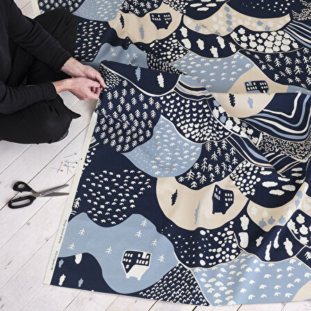 Kesilmiş kumaş, çok renkli, 150x300 cm