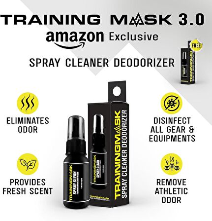 TRAININGMASK Egzersiz Eğitim Maskesi 3.0  - Sprey Temizleme