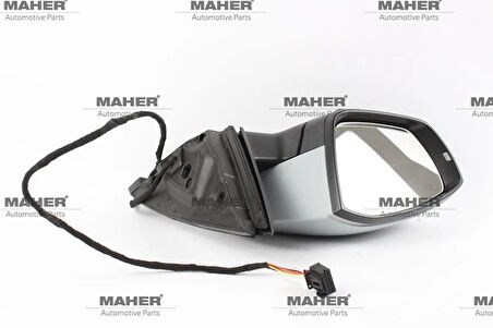 AYNA DIŞ DİKİZ OCTAVIA 2013 ELEKTRİKLİ, ISITMALI, SİNYALLİ, ASTARLI SOL 5E1857507N