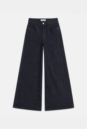 Kadın Koyu Laci w6-56 Palazzo Fit Pürüzsüz Velvet Kadife Kumaş Pantolon