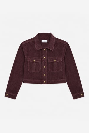 Kadın Bordo w6-52 Boxy Fit Pürüzsüz Velvet Kadife Kumaş Tasarım Ceket