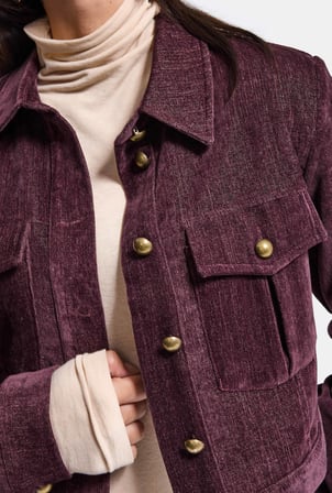 Kadın Bordo w6-52 Boxy Fit Pürüzsüz Velvet Kadife Kumaş Tasarım Ceket