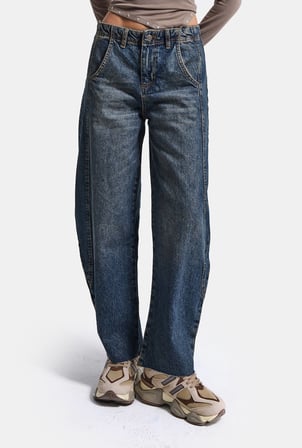 Kadın 2w6-8 Barrel Fit %100 Koton Denim Jean