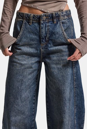 Kadın 2w6-8 Barrel Fit %100 Koton Denim Jean