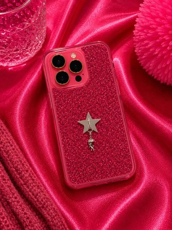 💎 Premium Parlak Gümüş Renk Şemsiyeli Kız Figürlü Şık ve Sevimli Telefon Charmı