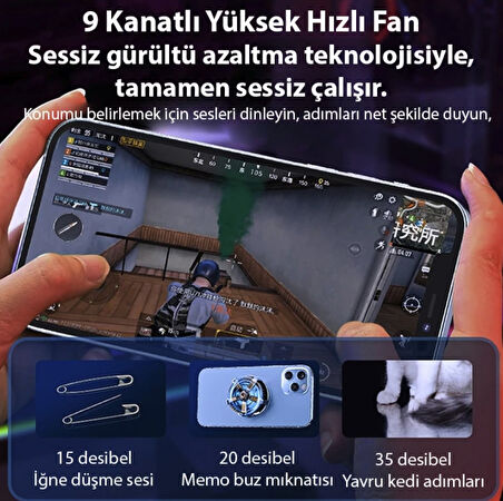Ultra Soğutma CX 09 turbo telefon soğutucu oyun canlı yayın youtuber için magsafe mıknatıslı