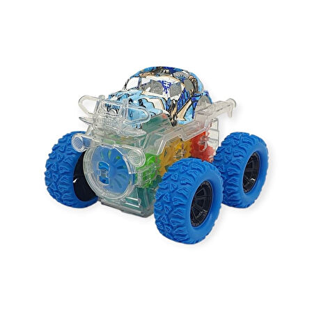 Sürtmeli Işıklı Off-Road Aracı  - 7310 - Mavi