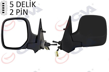 DIŞ DİKİZ AYNASI SOL BERLINGO-PARTNER 1997 MEKANİK ISITMALI KONVEKS 2 FİŞ VM-118NL 8148 PL 8148 NZ 8153 HN