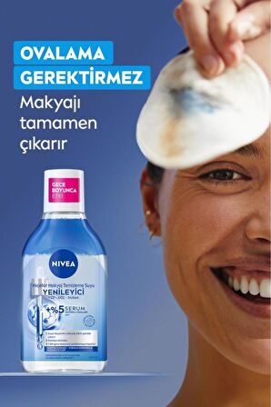 Nivea Yenileyici Micellar Makyaj Temizleme Suyu 400ml, Serum İçerikli, Pantenol, Yorgun Görünen Ciltler