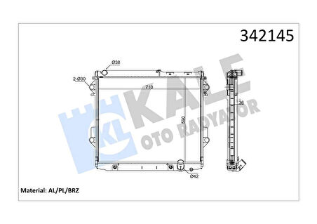 RADYATÖR TOYOTA TOYOTA LAND CRUISER AL-PL-BRZ 1640051040