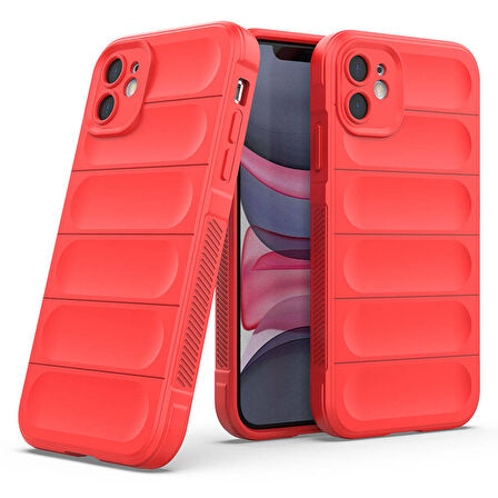 Apple iPhone 11  Uyumlu Kılıf Esnek TPU Oyuklu Arka Yüzey Tasarımlı Silikon Kapak