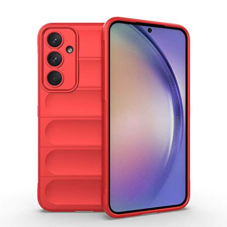 Samsung Galaxy A35  Uyumlu Kılıf Esnek TPU Oyuklu Arka Yüzey Tasarımlı Silikon Kapak