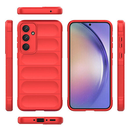 Samsung Galaxy A35  Uyumlu Kılıf Esnek TPU Oyuklu Arka Yüzey Tasarımlı Silikon Kapak