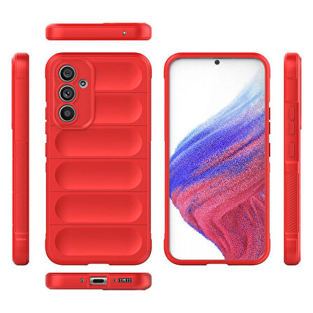 Samsung Galaxy A54  Uyumlu Kılıf Esnek TPU Oyuklu Arka Yüzey Tasarımlı Silikon Kapak