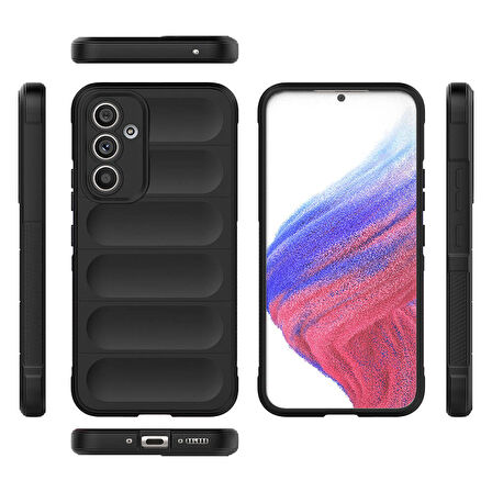Samsung Galaxy A54  Uyumlu Kılıf Esnek TPU Oyuklu Arka Yüzey Tasarımlı Silikon Kapak