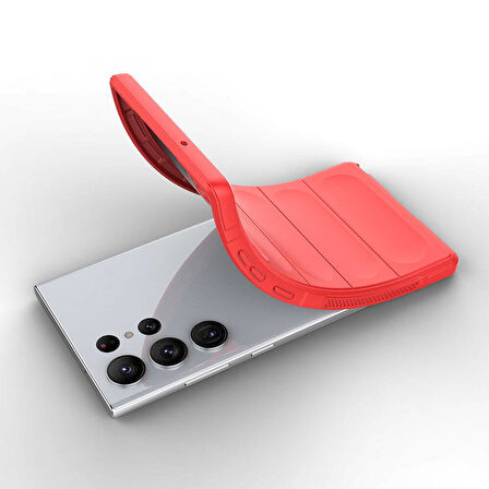 Samsung Galaxy S23 Ultra  Uyumlu Kılıf Esnek TPU Oyuklu Arka Yüzey Tasarımlı Silikon Kapak