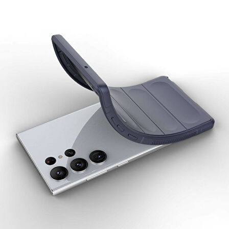 Samsung Galaxy S23 Ultra  Uyumlu Kılıf Esnek TPU Oyuklu Arka Yüzey Tasarımlı Silikon Kapak