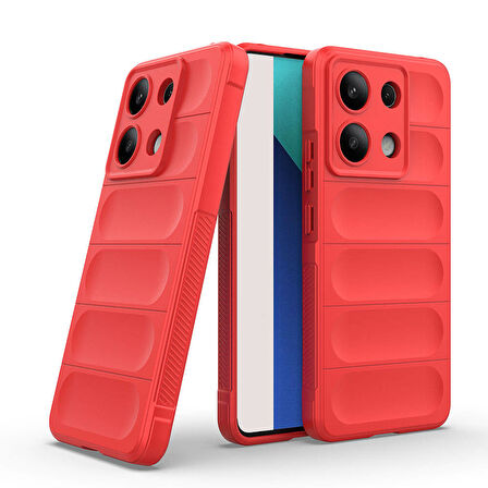 Xiaomi Redmi Note 13 4G  Uyumlu Kılıf Esnek TPU Oyuklu Arka Yüzey Tasarımlı Silikon Kapak