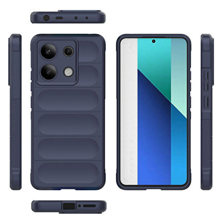 Xiaomi Redmi Note 13 4G  Uyumlu Kılıf Esnek TPU Oyuklu Arka Yüzey Tasarımlı Silikon Kapak