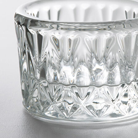 Tealight mumluk, cam, 4 cm, 3 adet