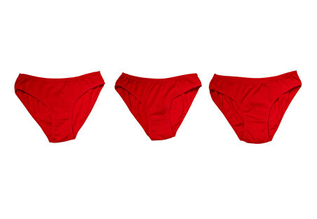 Kırmızı Yılbaşı Desenli 3'lü Pamuklu Külot Takımı - Kırmızı - L