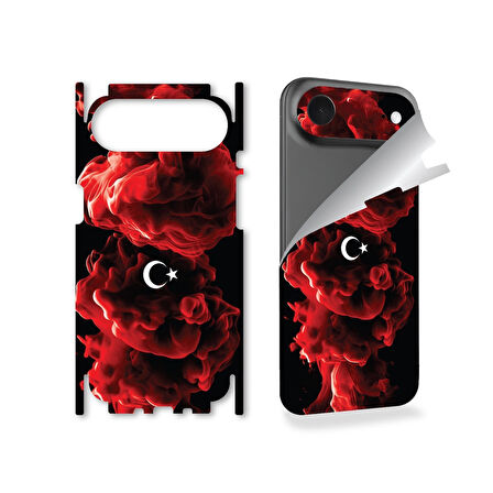 Apple İphone 17 Air için full kaplama koruma sticker kılıfsız kullanım için çizilme önleyici BAYRAK BULUTLAR