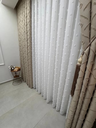 NİVEMESHOME ARYEL  1-0051 1/3  PİLELİ  TÜL PERDE APM