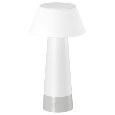 Masa lambası, beyaz, 20 cm, pilli