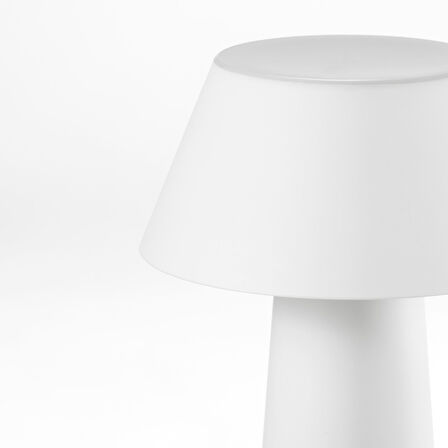 Masa lambası, beyaz, 20 cm, pilli