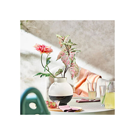 Yapay çiçek, yeşil-pembe, 72 cm, kaladyum, iç-dış mekan
