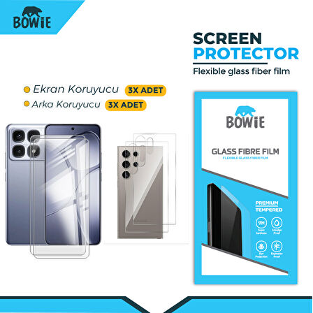 Xiaomi 11 Ultra Mi 11 Ultra için full kaplama ön arka kamera nano tempered ekran koruyucu 3 adet set