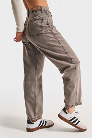 Kadın Kot Rengi 3w471 Relax Fit %100 Koton Denim
