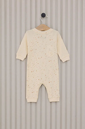 U.S.Polo Kız Bebek Uzun Kol Patiksiz Tulum USB2111 Krem