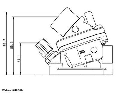 TERMOSTAT 90 C VOLVO C30 2006-2012 C70 2 2.4D 2007-2013 S60 2.0T 2000-2010 KOMPLE 30650469 30777476 31293698