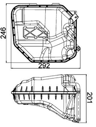 GENLEŞME KAVANOZU VW TOUAREG 2002-2010 -Q7 2006-2015 RADYATÖR EK SU DEPOSU 7L0121407C 7L0121407E 7L0121407F