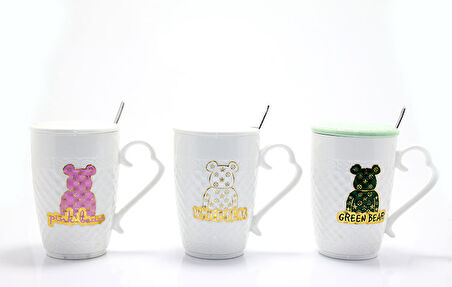 Ayıcık Tasarımlı Porselen Kupa Bardak 