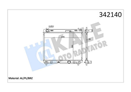 RADYATÖR TOYOTA TOYOTA YARIS AL-PL-BRZ 164000N050