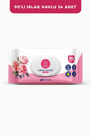 SUBO ISLAK HAVLU 90 'LI GÜL 24X90
