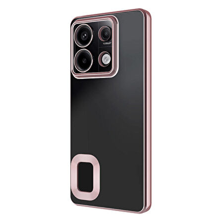 Xiaomi Redmi Note 13 4G Uyumlu Kılıf Şeffaf Logo Gösteren Parlak Renkli Kenarlı Kapak