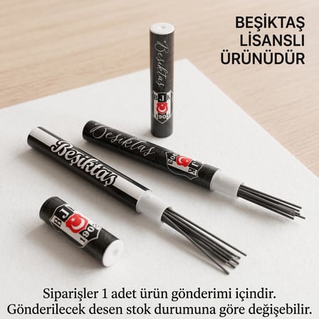 BakGelAl Beşiktaş BJK Lisanslı Kalem Ucu – Taraftar Temalı Yedek Grafit Uç Kutusu