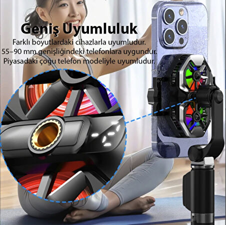 Turbo çift fanlı -2 derece telefon soğutucu oyun canlı yayın için soğutucu fan Memo DL 21