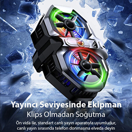 Turbo çift fanlı -2 derece telefon soğutucu oyun canlı yayın için soğutucu fan Memo DL 21