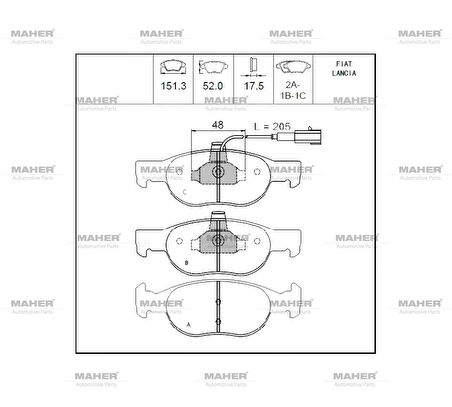 FREN BALATA MAREA 1996-2007 / BRAVA 1995-2002 / BRAVO 1995-2004 FİŞLİ ÖN 9947118
