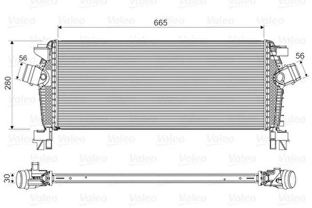 TURBO RADYATÖRÜ INTERCOOLER ASTRA J-CRUZE-ZAFIRA C 1.4 NET-NEL 1.6-1.8 XER-LET-DTL-DTH 665X280X30 1302148 13311080