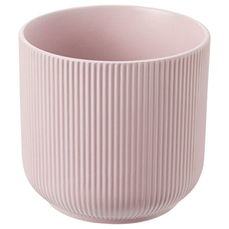 Seramik saksı, pembe, 12 cm