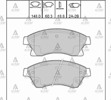 FREN BALATA CRUZE 2009-2012 / ASTRA J 2009-2017 / MOKKA 2012-2018 16 JANT ÖN 13301234 13412810