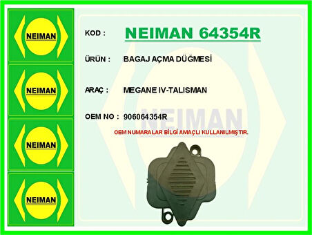 BAGAJ AÇMA DÜĞMESİ MEGANE 4-TALISMAN 906064354R